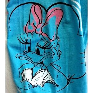 Daisy Duck Blue Sleepwear Pants Womens XL Graphic Print Loungewear Casual